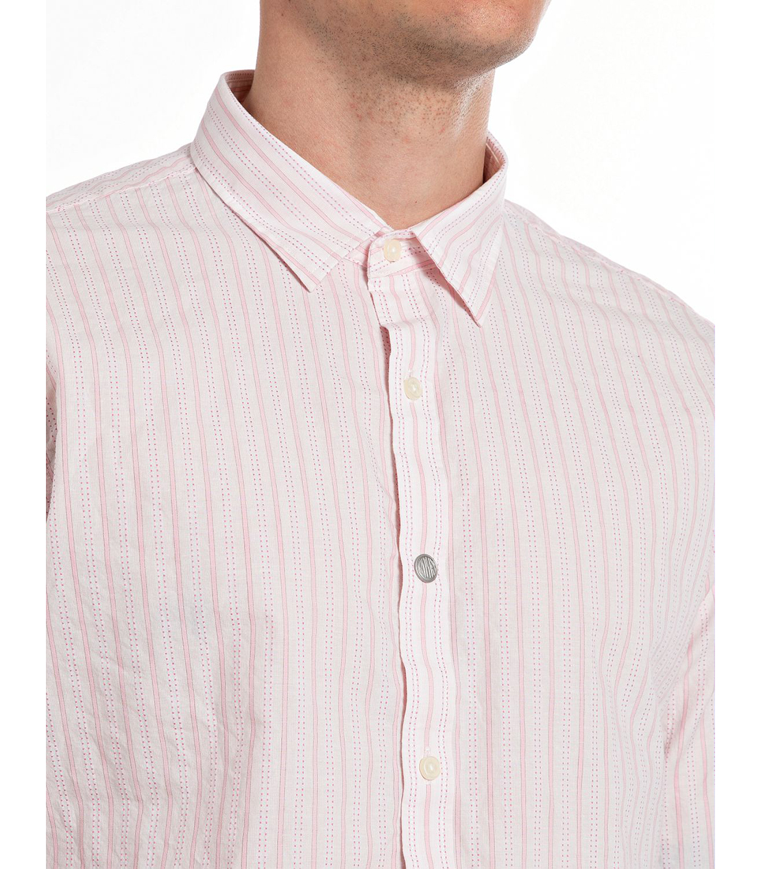 ストライプドビーコットンシャツ 詳細画像 ペールピンク 3